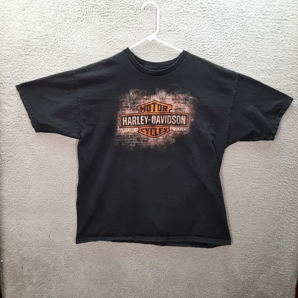 Harley Davidson Shirt‎ Adult XL Black Motorcycle Biker Grunge Skater Y2K
